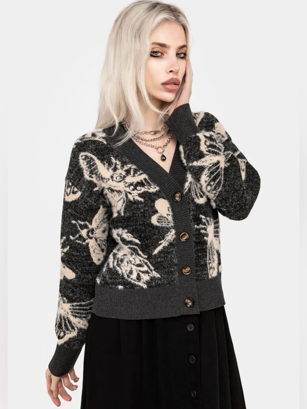 Disturbia Silkmoth Knit Cardigan | S